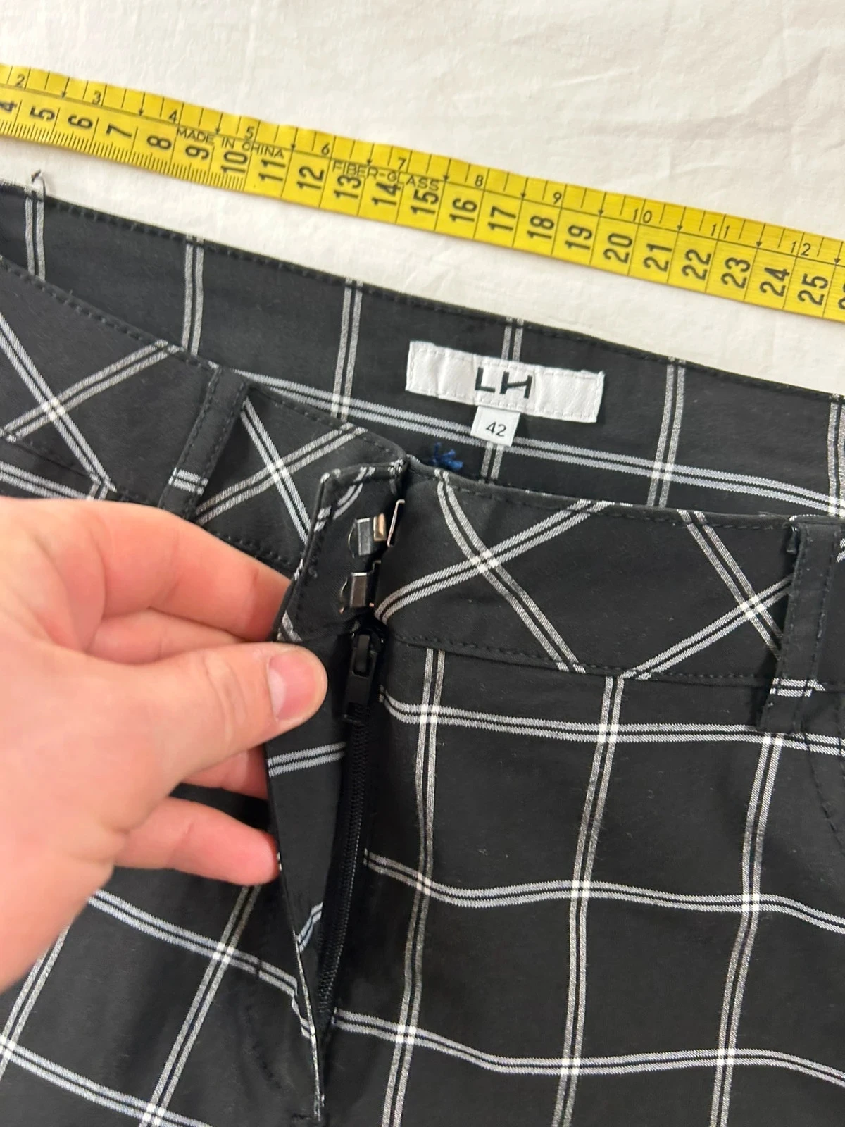 Black and white plaid straight leg pants La Halle – photo 6